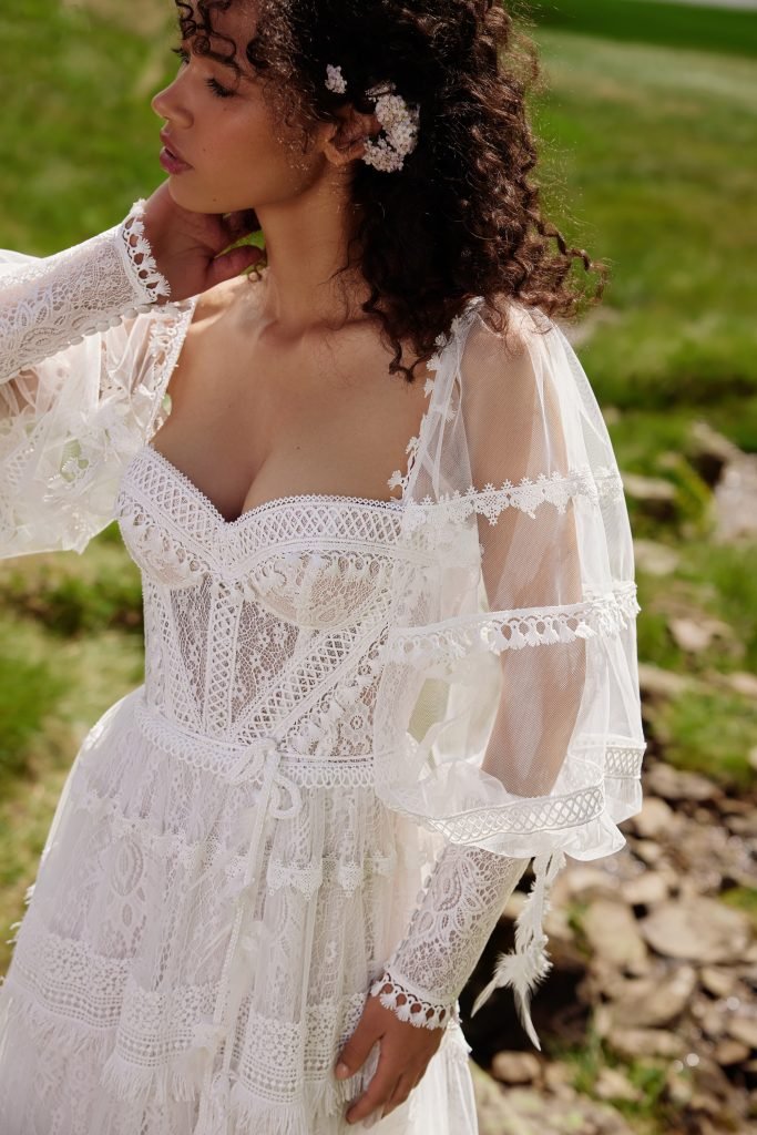 abito da sposa boho chic collezione Ariamo – Atelier Madà